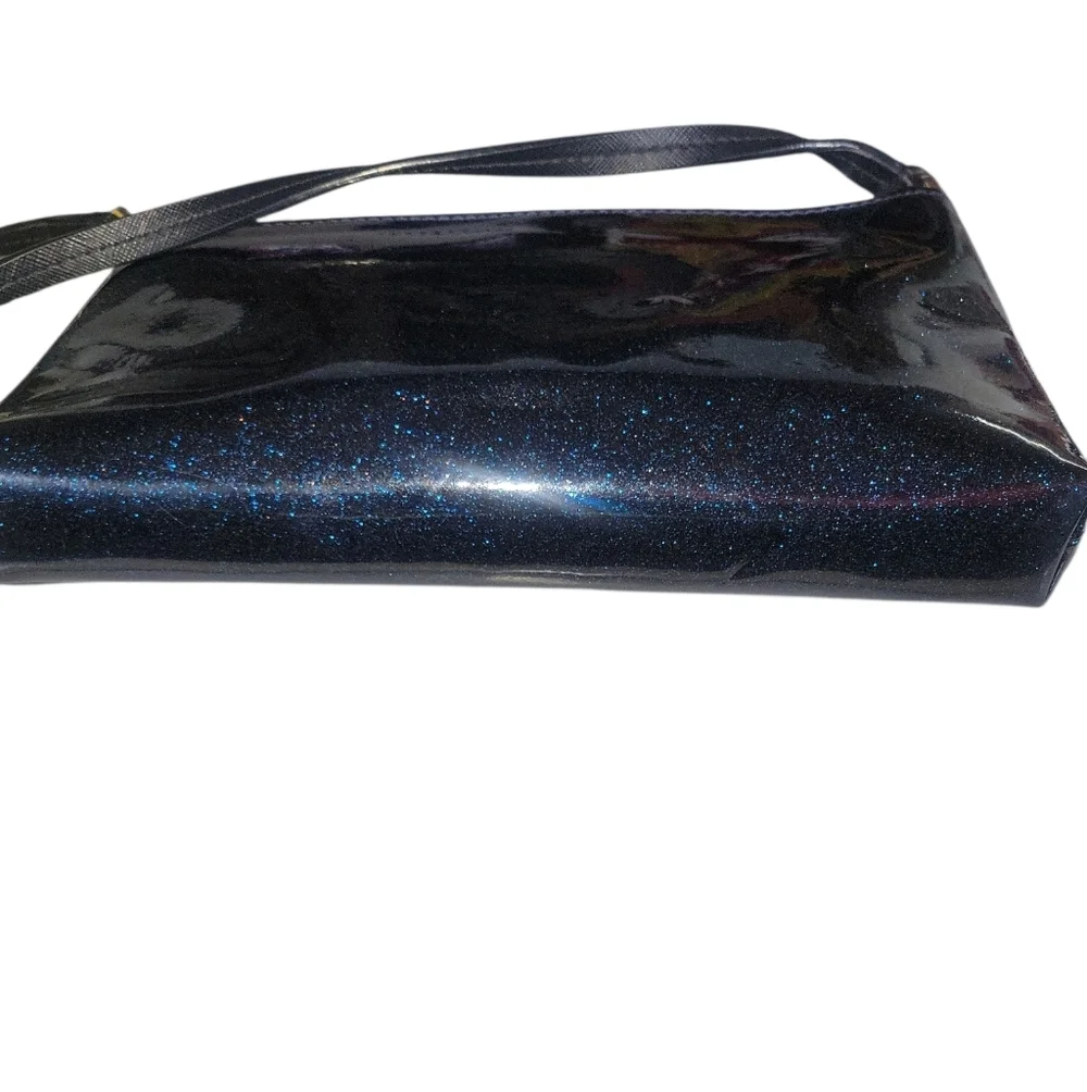 Kate Spade New York Amy Mavis Street Navy Glitter Vinyl Women's Crossbody Bag